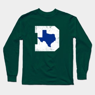 Dallas Texas D, Basketball - Green Long Sleeve T-Shirt